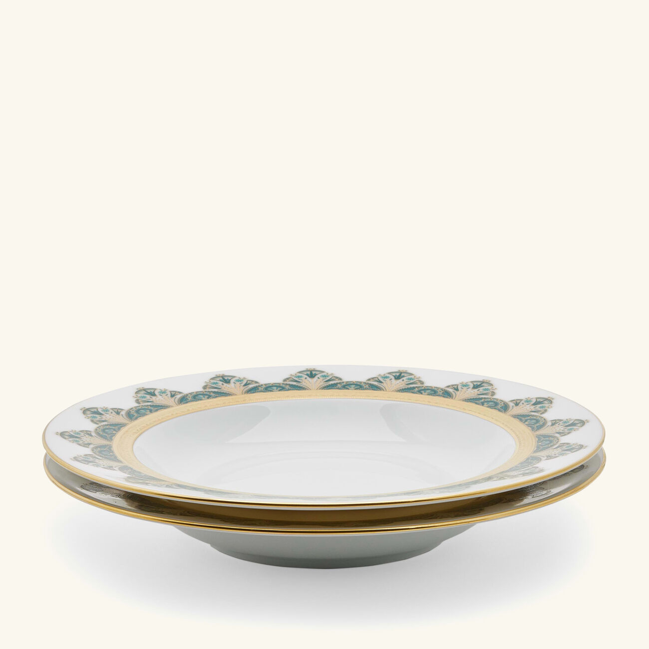 haviland r ves du nil soup plate green set of 2