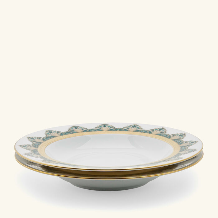 haviland r ves du nil soup plate green set of 2