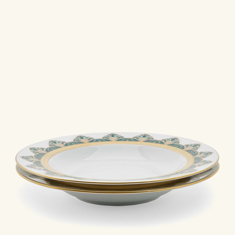 haviland r ves du nil soup plate green set of 2