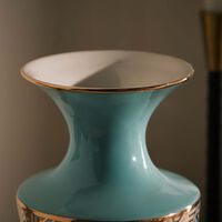 jonathan adler basketweave vase cuff small blue