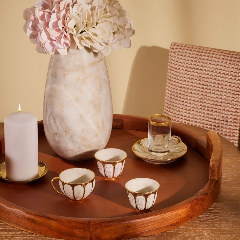 villari amour arabic coffee cup gold