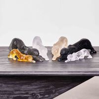 lalique zeila panther sculpture medium gold