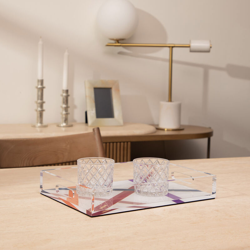 صينية ناستري متوسطة متعددة الألوان ميسوني هوم صينية ناستري متوسطة متعددة الألوان