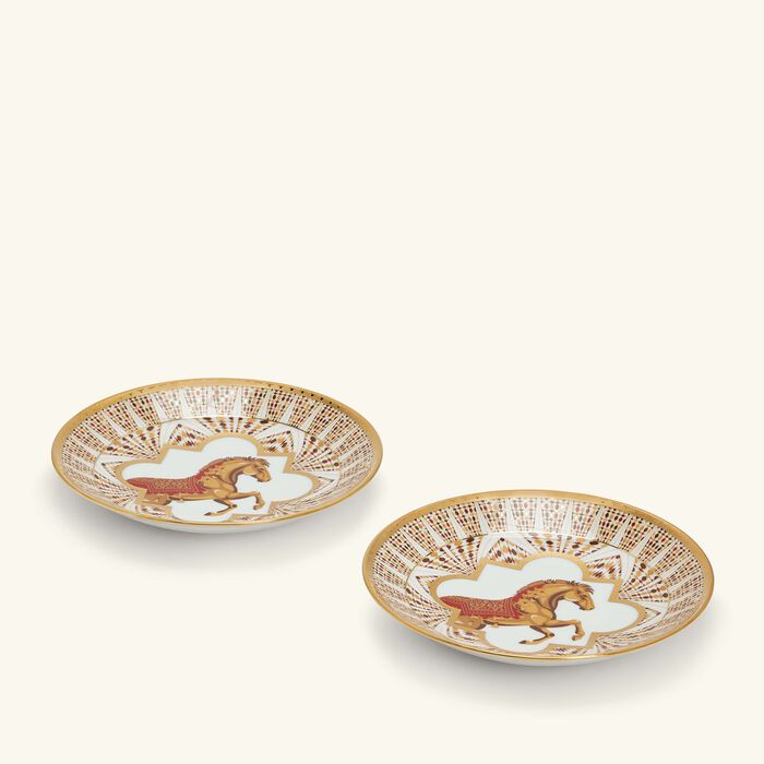 haviland cavalier royal bread butter plate round gold 16cm set of 2