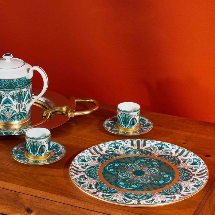 haviland r ves du nil tart platter round green 31cm