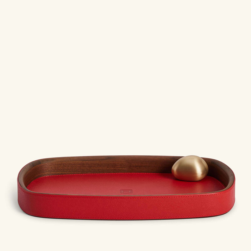 Pebble Trinket Tray Rectanglular Small Red assouline pebble trinket tray rectanglular small red