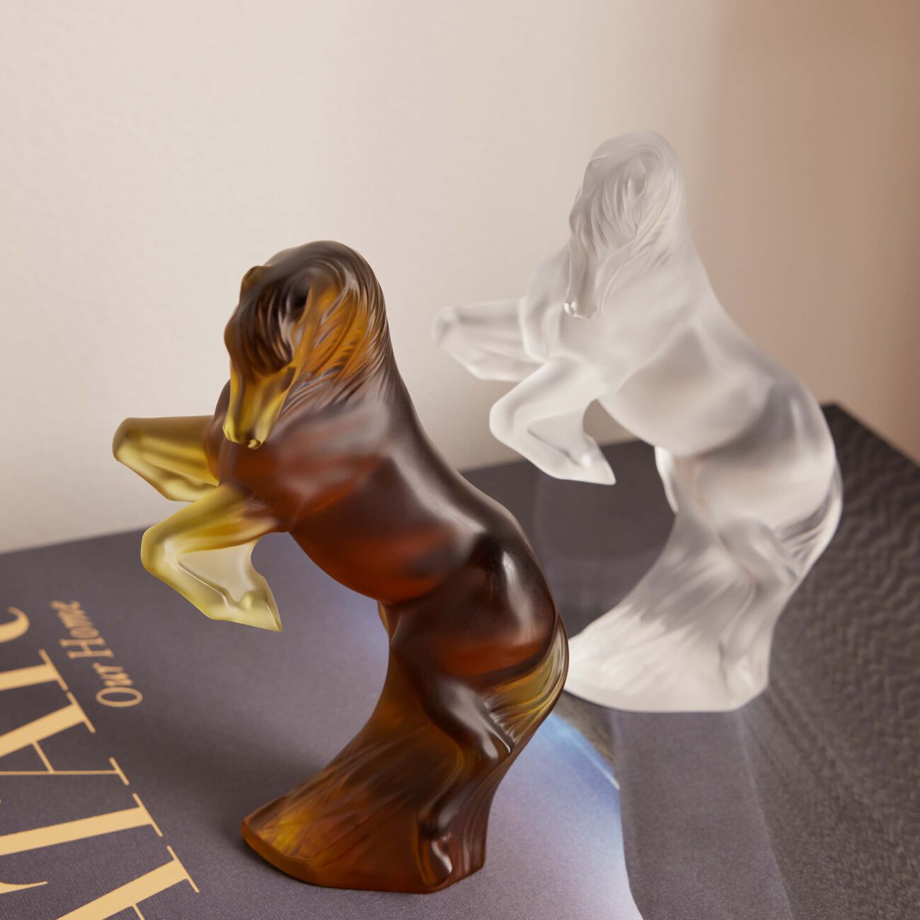 Terramineral Horse Sculpture Small Clear lalique terramineral horse sculpture small clear