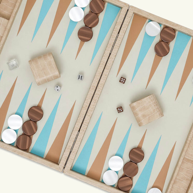 Alligator Backgammon Set Large vido alligator backgammon set large