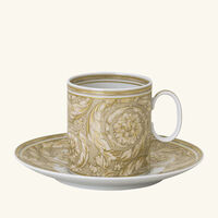 versace barocco beige coffee cup saucer
