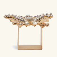 kim seybert glam fly napkin ring gold set of 4