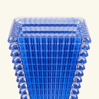 baccarat eye vase rectangular small blue