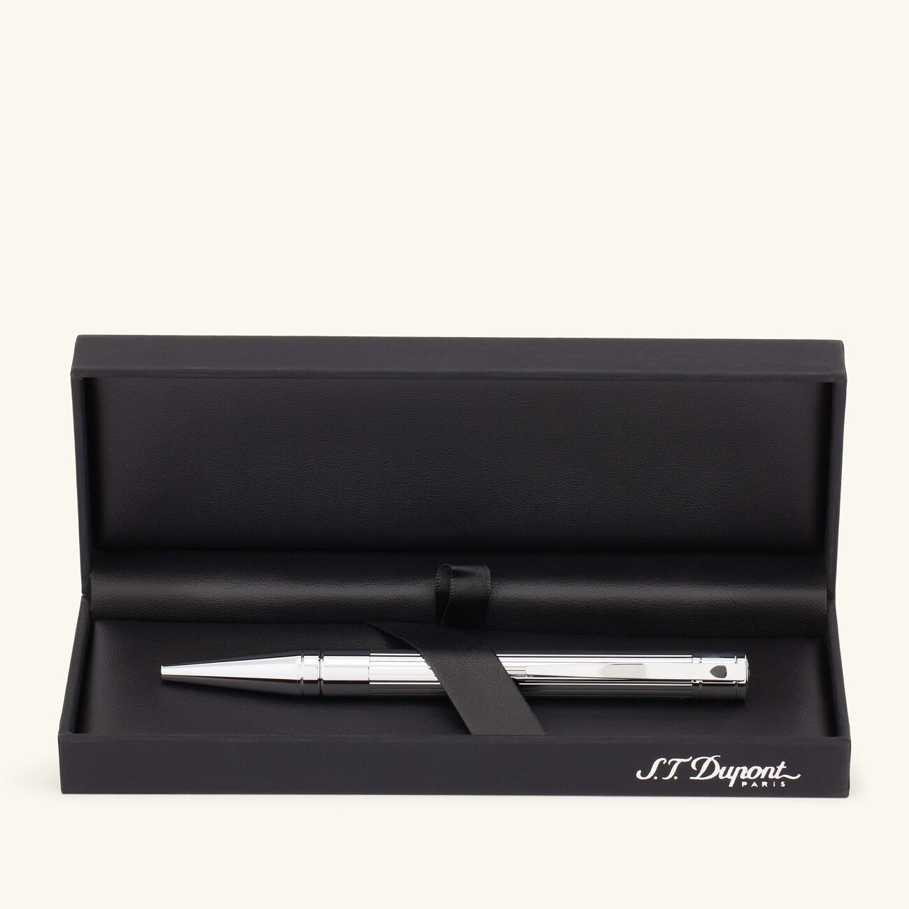 st dupont d initial ballpoint pen silver