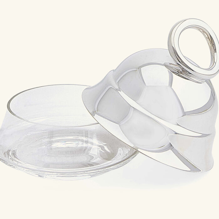 christofle vertigo butter dish silver plated 8cm