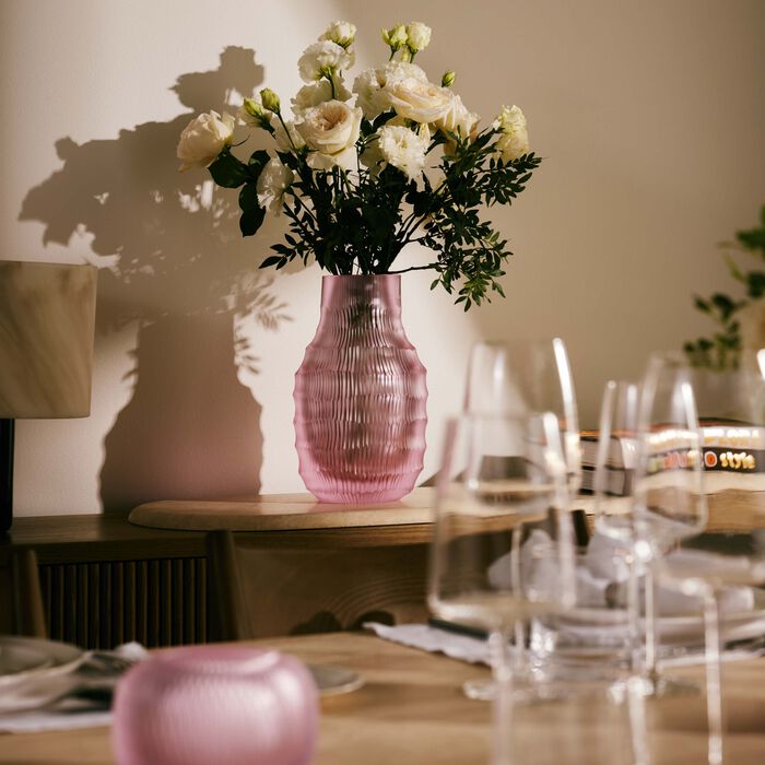 ruckl heroine rei vase round large pink