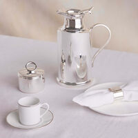 christofle gilded demitasse tea cup saucer silver