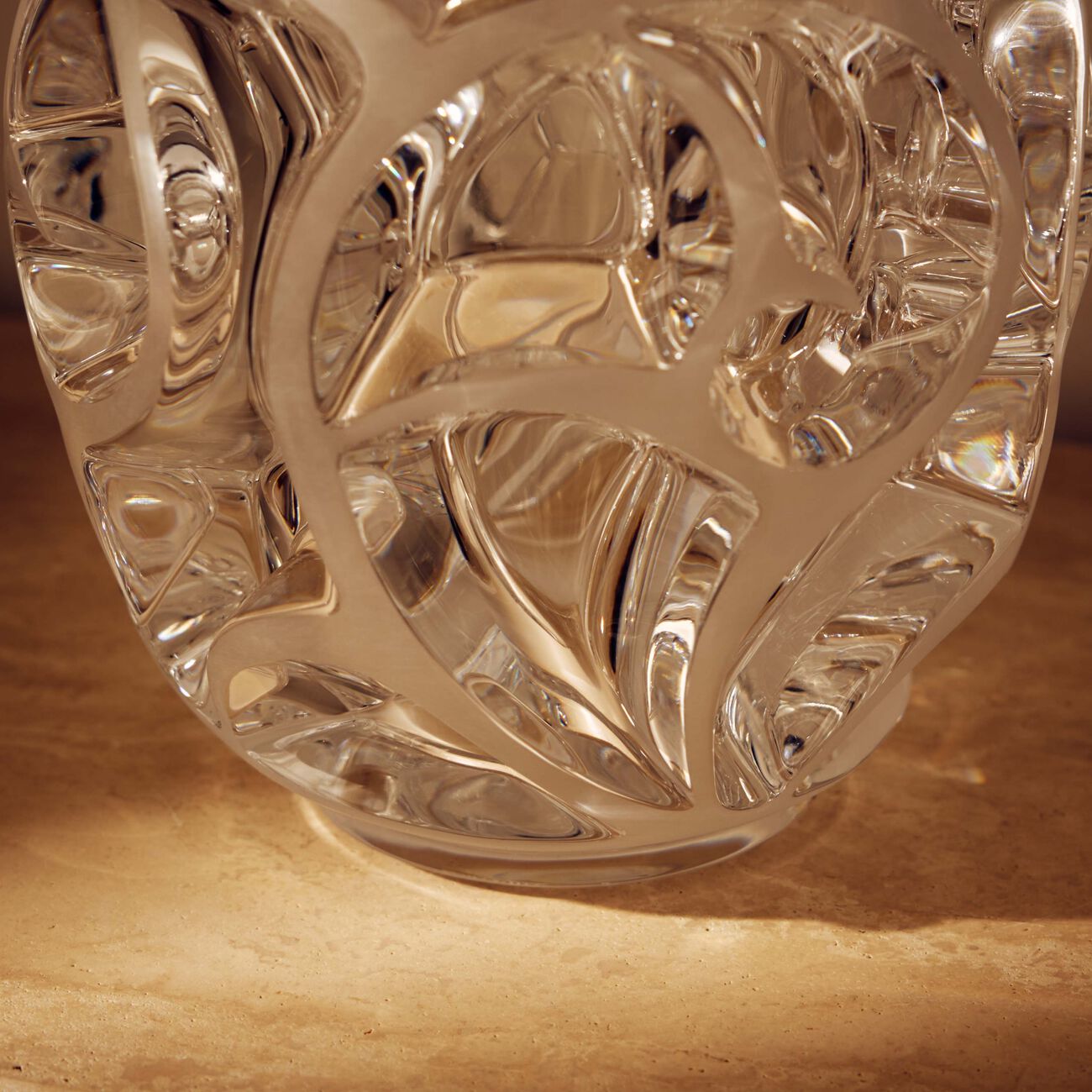 lalique tourbillons vase small clear