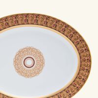 bernardaud eventail serving platter oval white 39cm