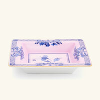 ginori 1735 oriente italiano azalea trinket tray square small pink