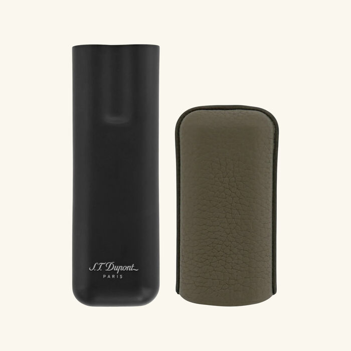 st dupont double cigar case brown