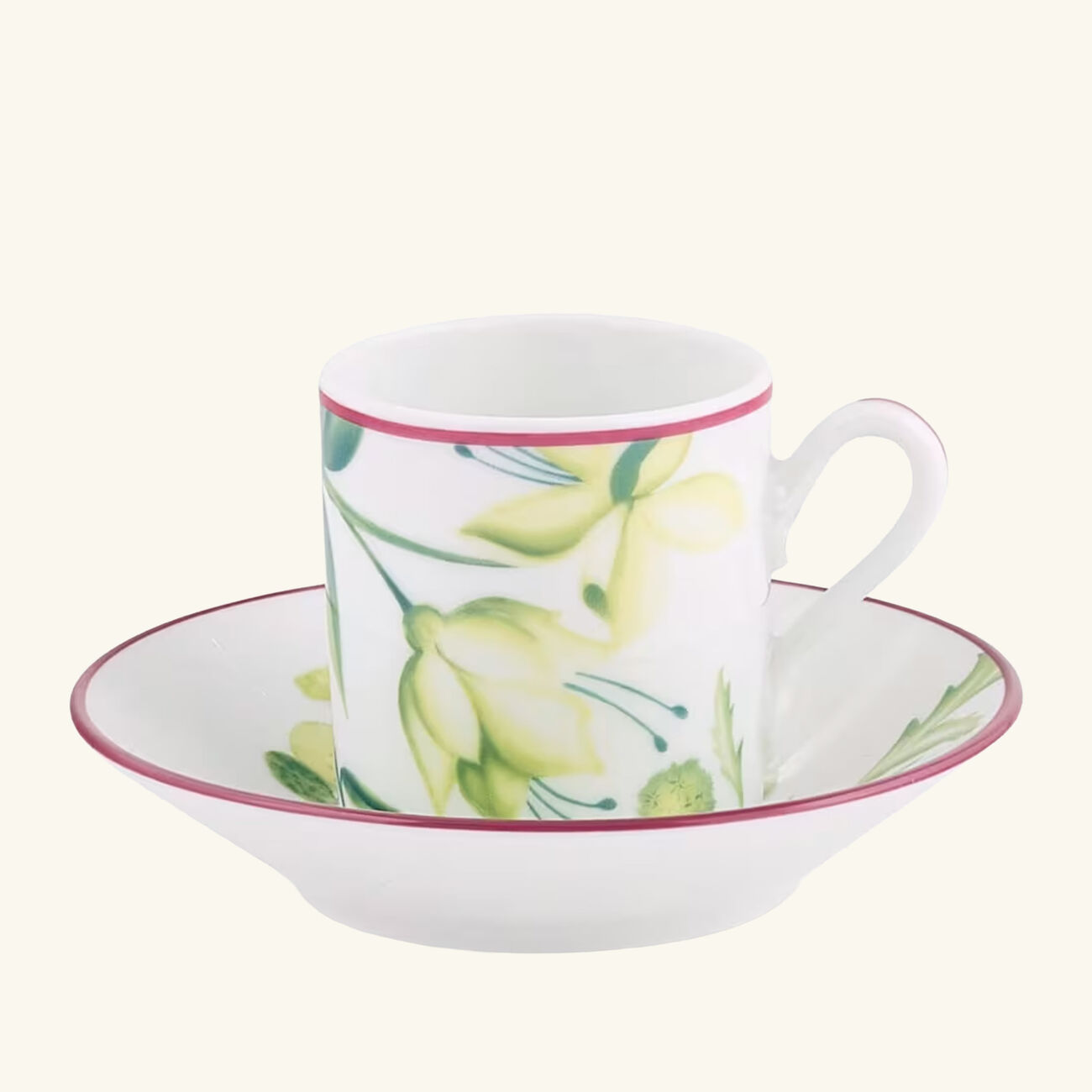 ginori 1743 florenza acanto impero coffee cup green set of 2