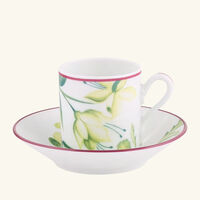 ginori 1743 florenza acanto impero coffee cup green set of 2