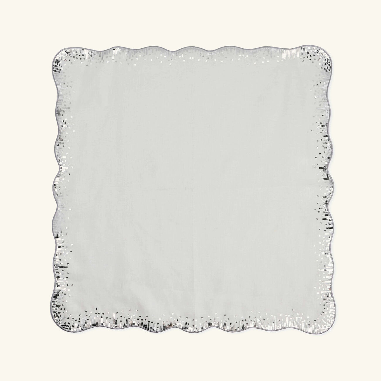 kim seybert sequin spray napkin white