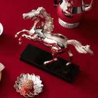 Lunar New Year Horse Sculpture Silver Plated christofle lunar new year horse sculpture silver plated