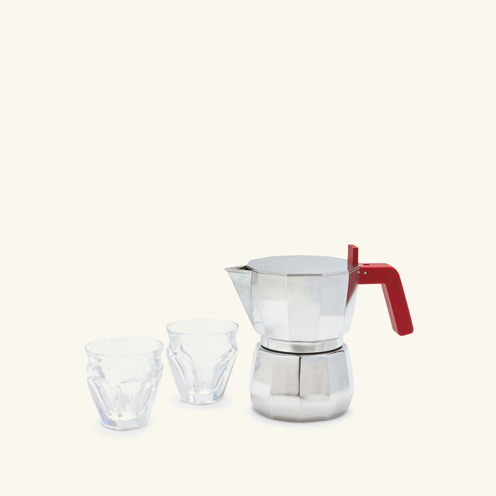 baccarat alessi tumblers and moka set clear