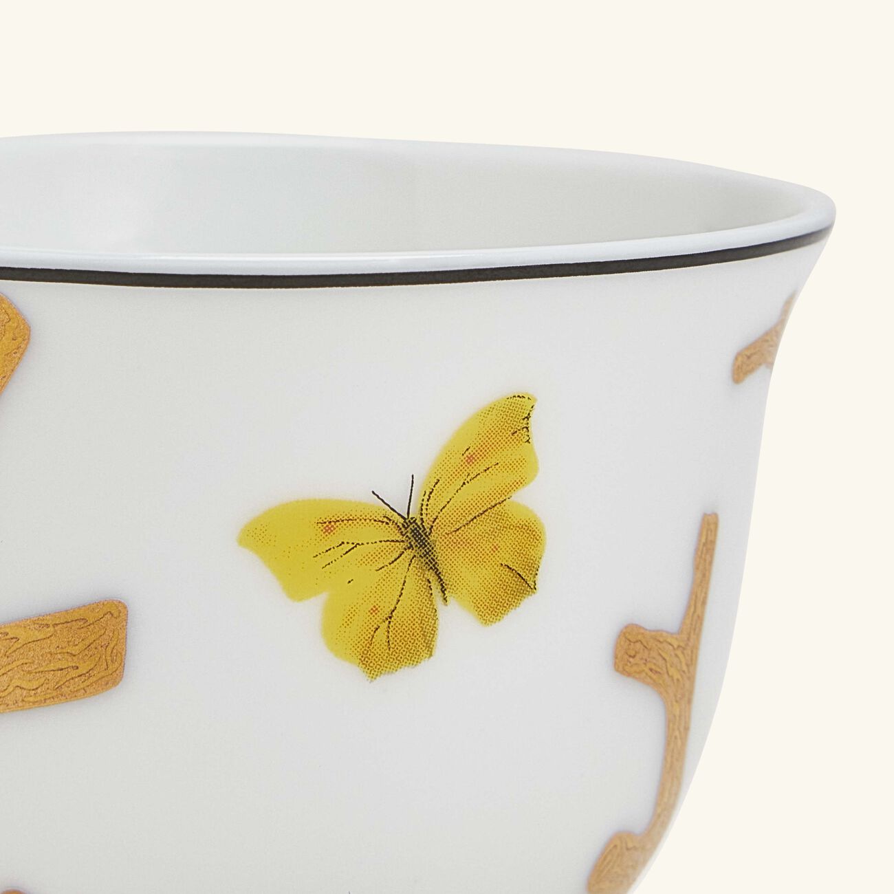 bernardaud aux oiseaux coffee cup gold