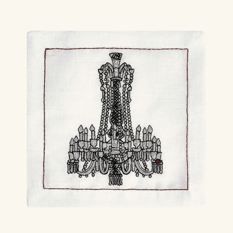 kim seybert chandeliers cocktail napkin white set of 6