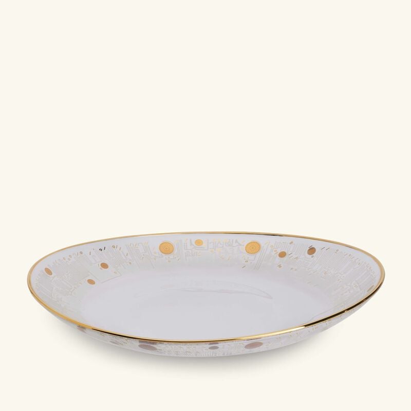 dimlaj hayat serving plate round gold 40cm