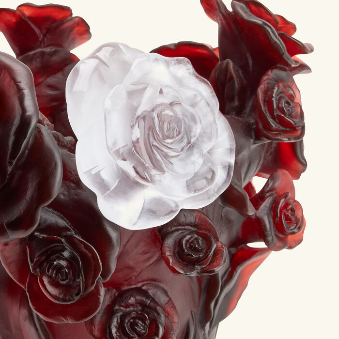 daum rose passion vase medium red limited edition