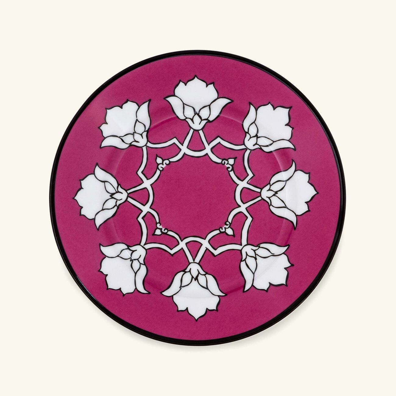pinto paris jaipur bread plate round pink 15cm