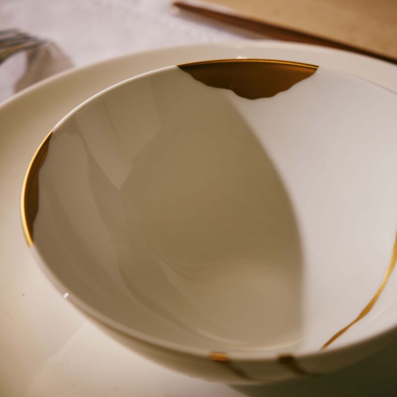 Kintsugi Bowl Round White bernardaud kintsugi bowl round white