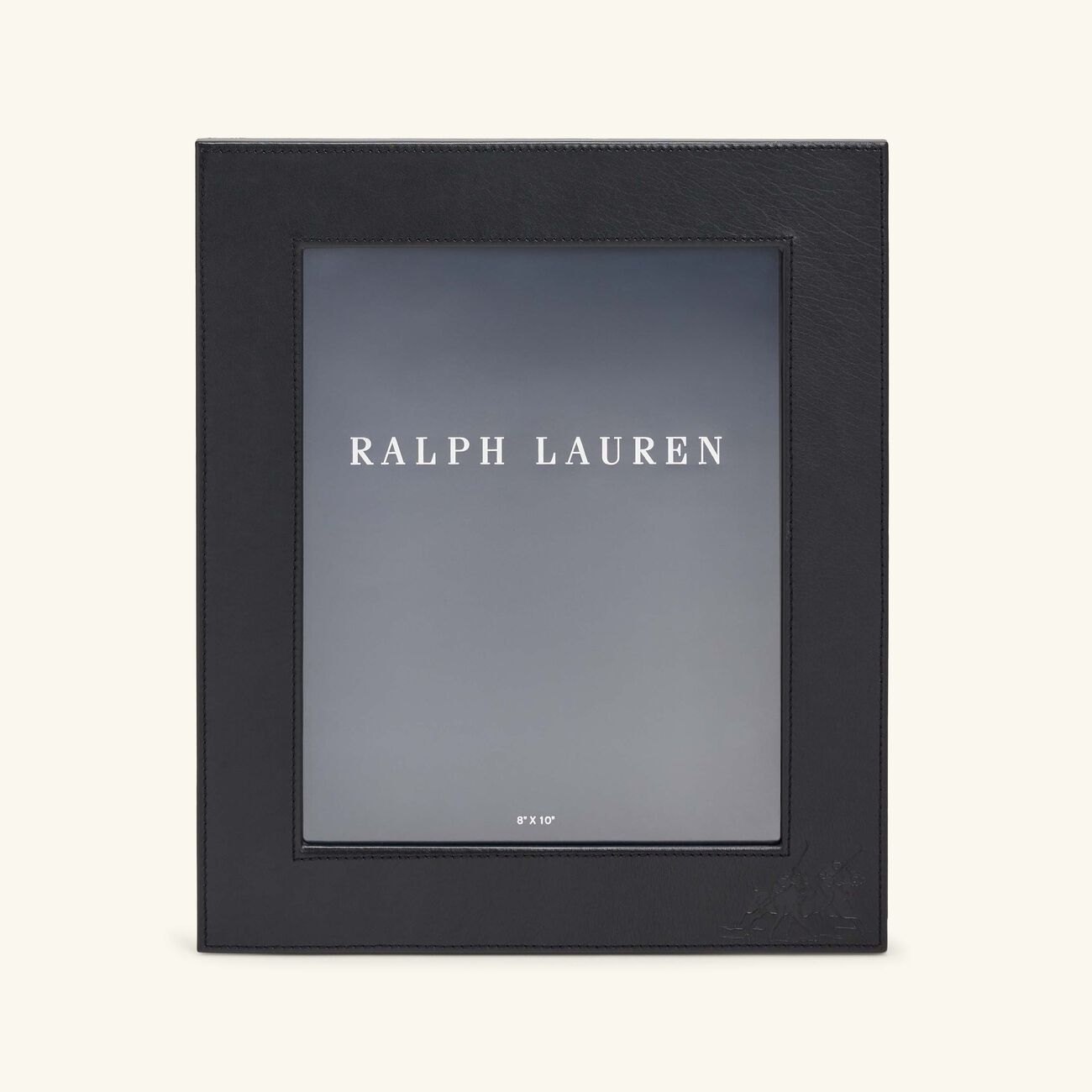 ralph lauren home penthouse garrett leather frame black 20x25 cm