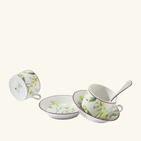 ginori 1745 florenza acanto impero tea cup green set of 2