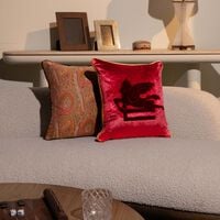 etro pegaso embroided cushion red
