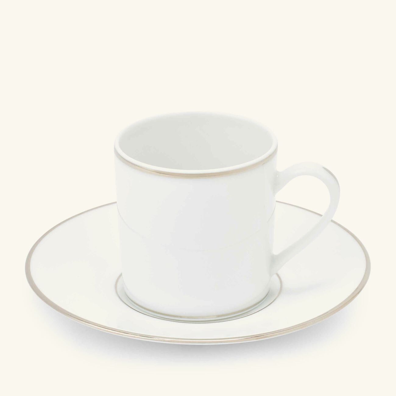 christofle gilded demitasse tea cup saucer silver