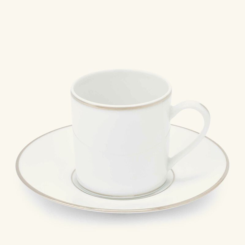 christofle gilded demitasse tea cup saucer silver