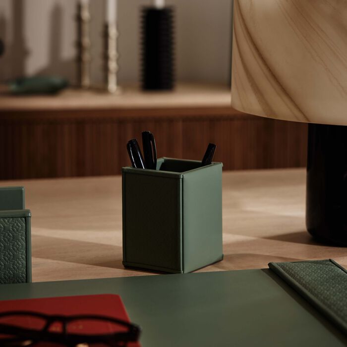 giobagnara elie saab monogram pen holder agata green