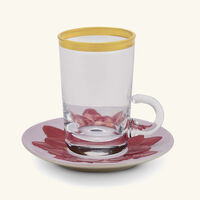 Peacock Tea Cup & Saucer Red villari peacock tea cup saucer red