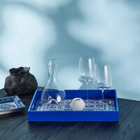 dolce gabbana casa blu mediterraneo tray rectangular large blue