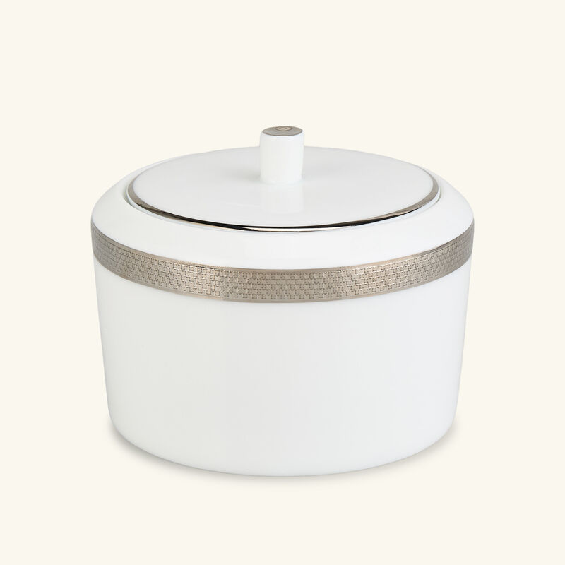 Maille Platine Sugar Bowl White bernardaud maille platine sugar bowl white