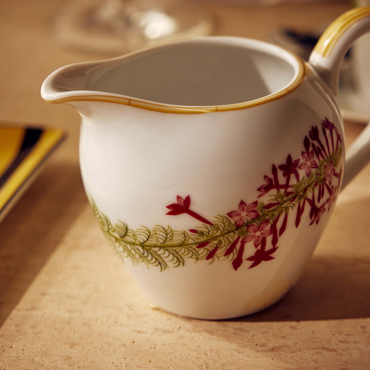 bernardaud jardin indien milk pitcher white