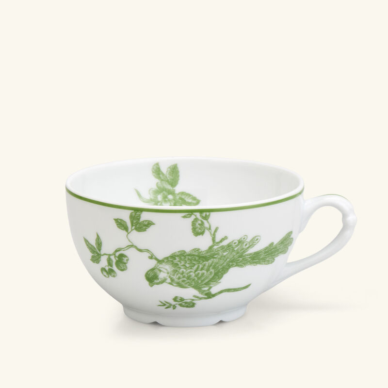 Albertine Tea Cup & Saucer Set Of 2 Green bernardaud albertine tea cup saucer set of 2 green