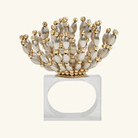 kim seybert bead burst napkin ring silver