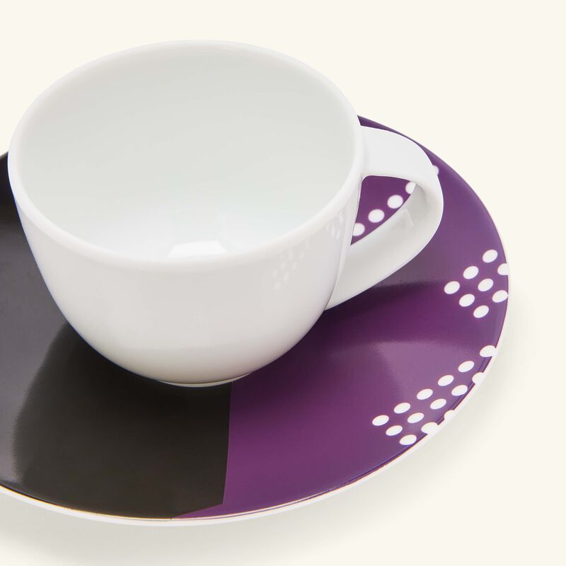 bernardaud oscar coffee cup   saucer black