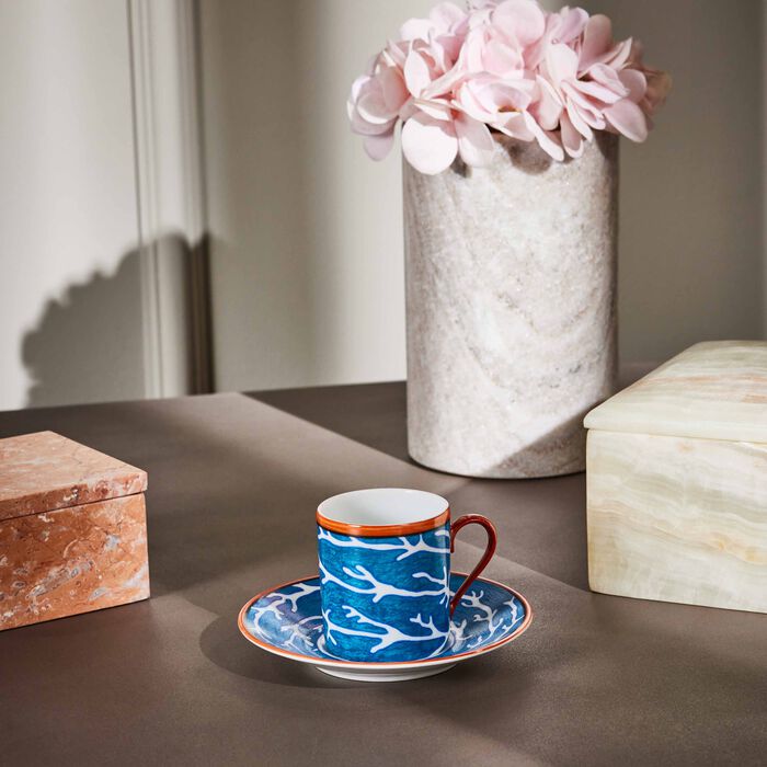 pinto paris lagon coffee cup saucer blue