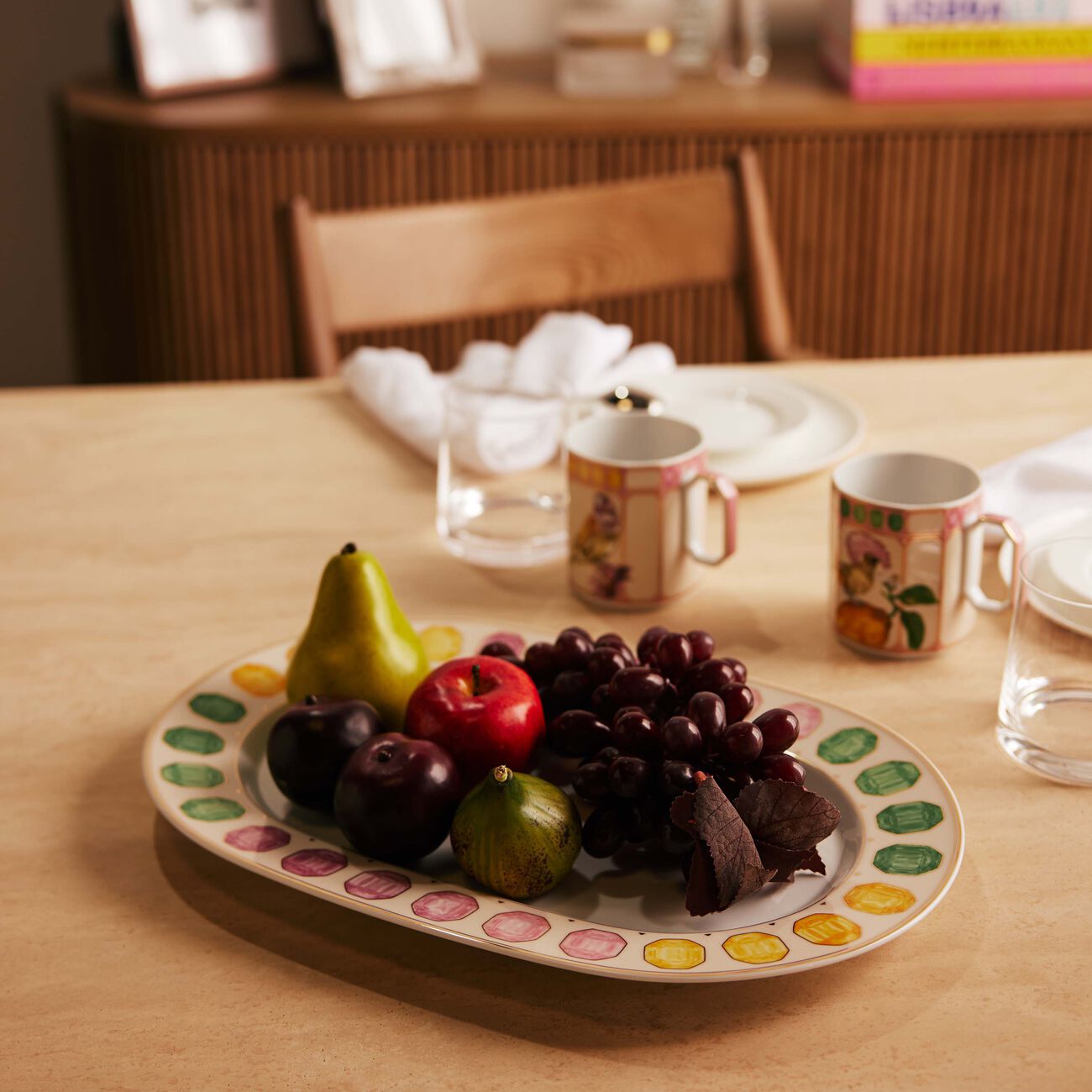 طبق الضيافة آيديليا مارشملو بتصميم بيضاوي الشكل - 40 سم روزنتال طبق الضيافة آيديليا مارشملو بتصميم بيضاوي الشكل   40 سم