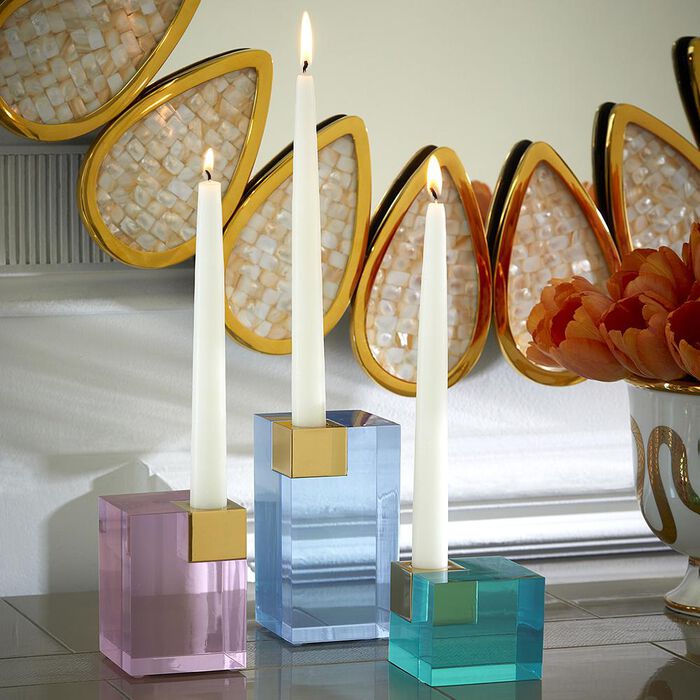jonathan adler monte carlo candle holder blue